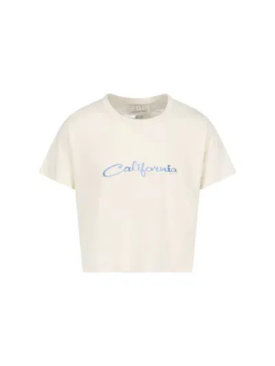 Erl 'california' Printed T-shirt In White