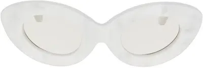 Erl Off-white Betty Sunglasses In Mother Of Pearl 2