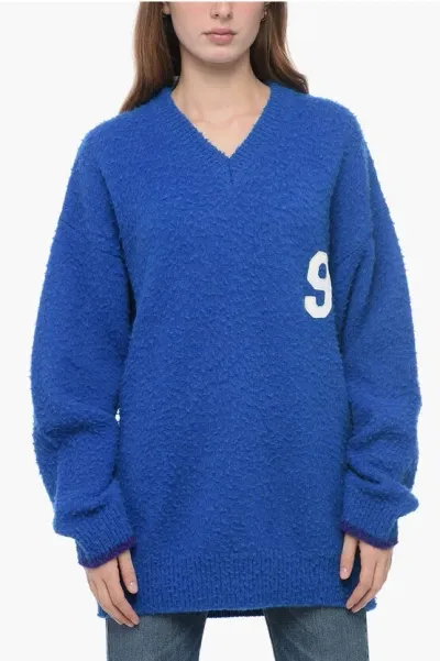 Erl Oversized Sweater With V-neck