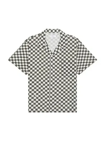 Erl Printed Hawaiian Shirt Woven In Checker