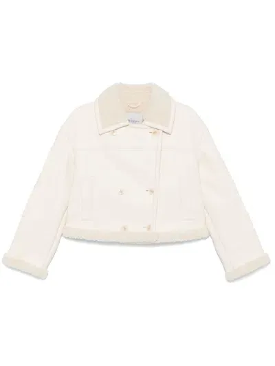 Ermanno Embroidered Short Jacket In White