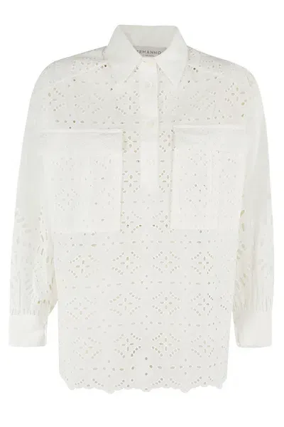 Ermanno Firenze Camicia Manica Lunga In Off White