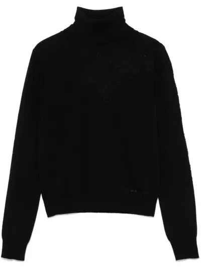 Ermanno Firenze Laced-detailing Sweater In Black