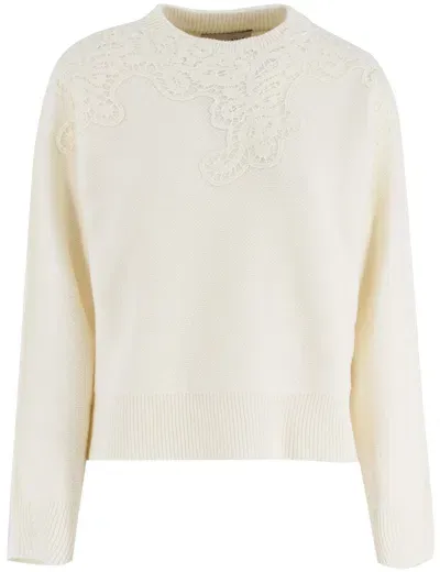 Ermanno Firenze Sweater In Off White