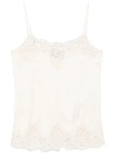 Ermanno Lace Top In Beige