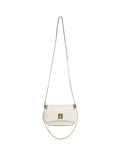 Ermanno Scervino Audrey Mini Bag In Smooth Leather White In Animal Print