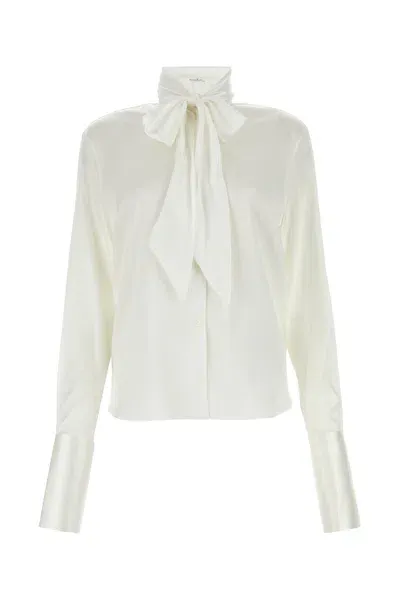 Ermanno Scervino Camicia Fiocco-42 Nd  Female In Snowwhiteoffwhite