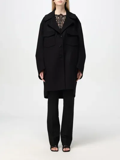 Ermanno Scervino Coat  Woman Color Black In Schwarz