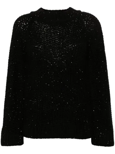 Ermanno Scervino Crystal-embellished Jumper In Schwarz