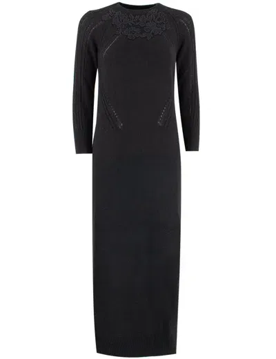 Ermanno Scervino Dress In Black