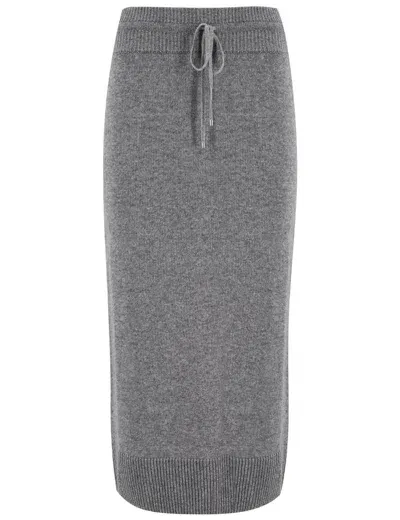 Ermanno Scervino Skirt In Melange Grigio (l&b)