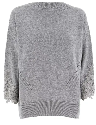 Ermanno Scervino Sweater In Melange Grigio (l&b)