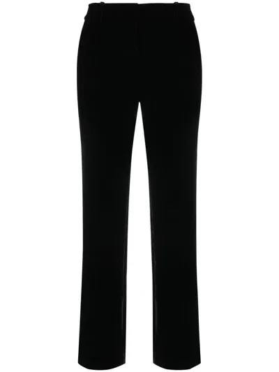 Ermanno Scervino Velvet Tapered Trousers In Black