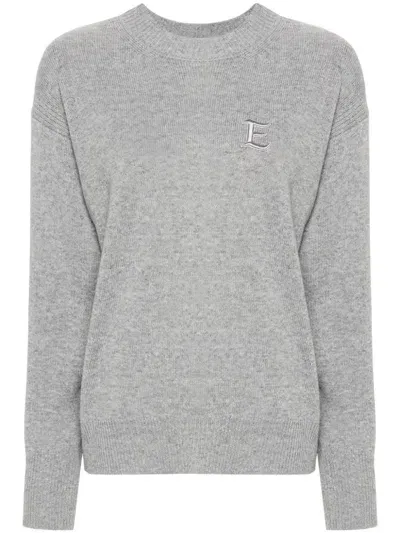 Ermanno Wool Blend Crewneck Sweater In Grey