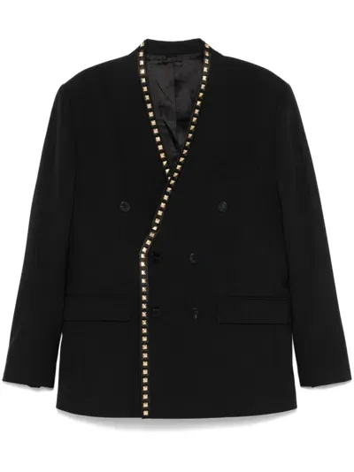 Ernest W Baker Stud-detailing Blazer In Black