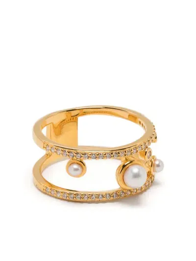 Eshvi Pearl Glow Ring In Gold