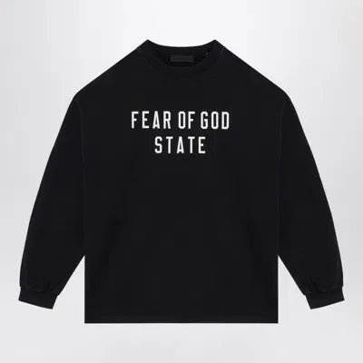 Essentials Fear Of God  Black T-shirt With Logo