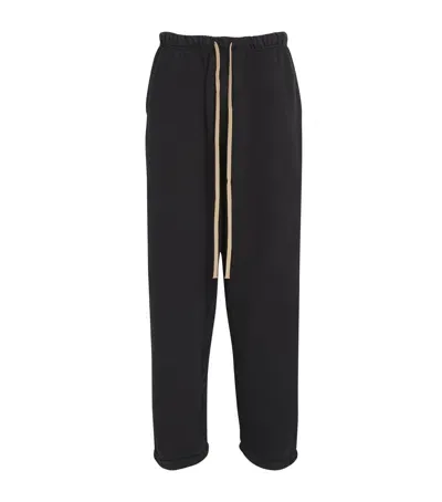 Essentials Cotton Drawstring Sweatpants In Black