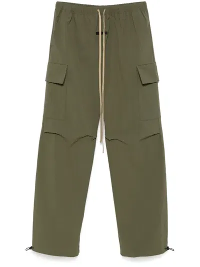 Essentials Drawstring-waist Cargo Pants In Green