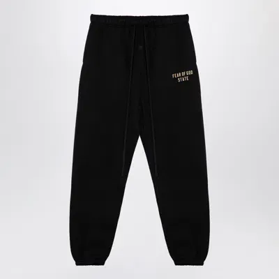 Essentials Fear Of God  Black Jogging Trousers With Logo