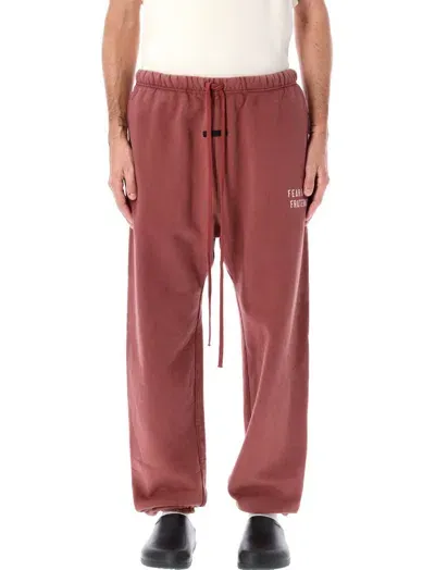 Essentials Fear Of God  Heavy Fleece Sweatpants In Red