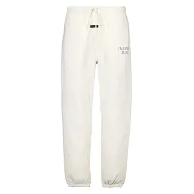 Essentials Fear Of God  Logo Printed Track Pants In White