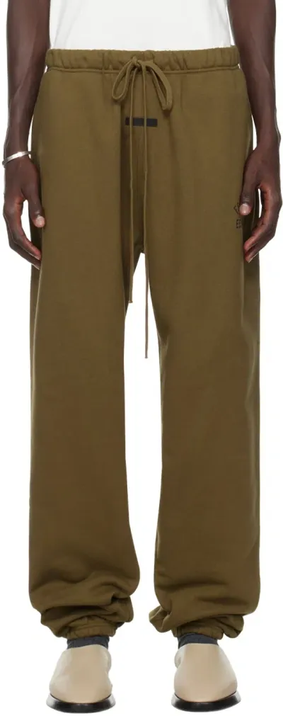 Essentials Khaki  Sweatpants In Olive