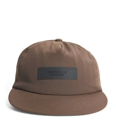 Essentials Logo Baseball Cap In Brown