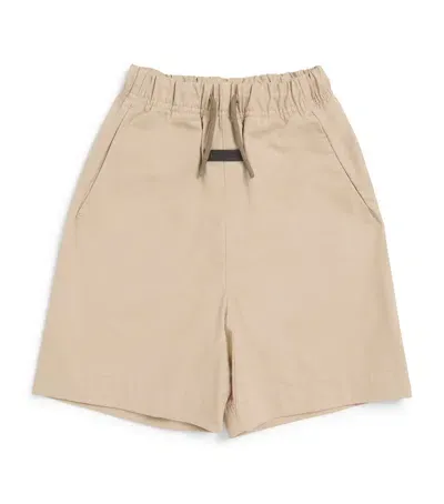 Essentials Kids' Logo Lounge Shorts In Beige