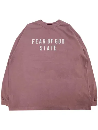 Essentials Logo-print Sweatshirt In Pink