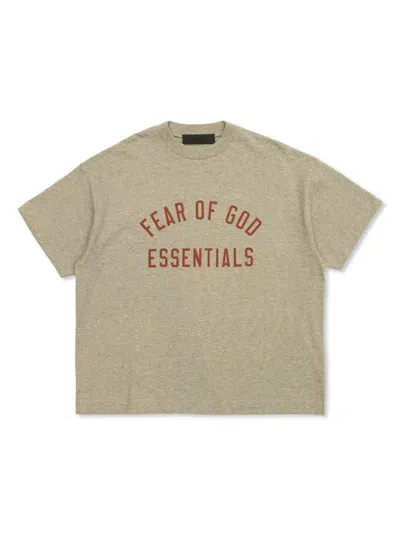 Essentials Kids' Logo-print T-shirt In Neutrals