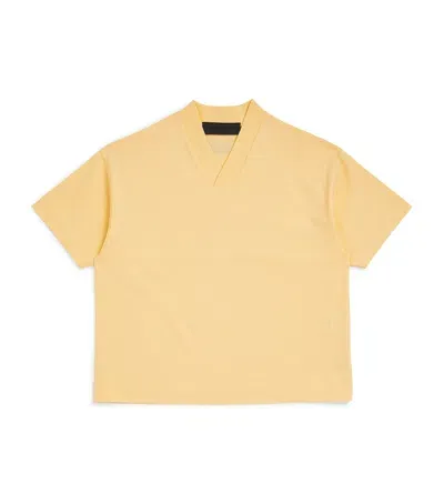 Essentials Kids' Logo V-neck T-shirt In Yellow