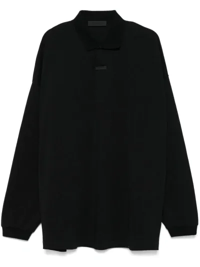 Essentials Piqué Polo Shirt In Black