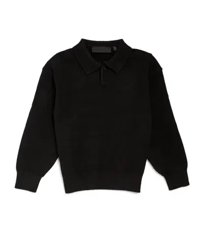 Essentials Kids' Polo Sweater In Black