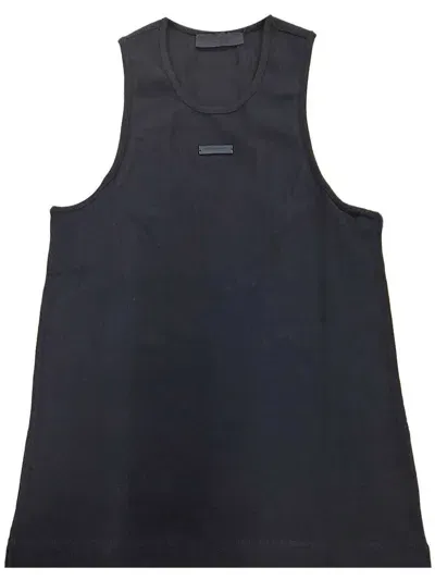 Essentials Ribbed Tank In Black