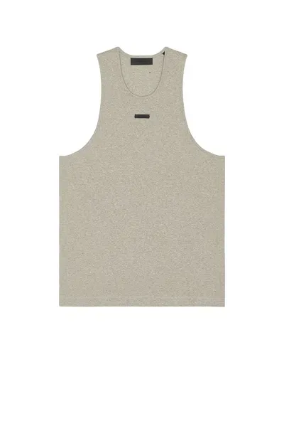 Essentials Ribbed Tank In Dark Heather