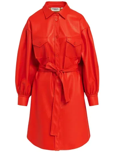 Essentiel Antwerp Garamelle Shirt Dress In Red