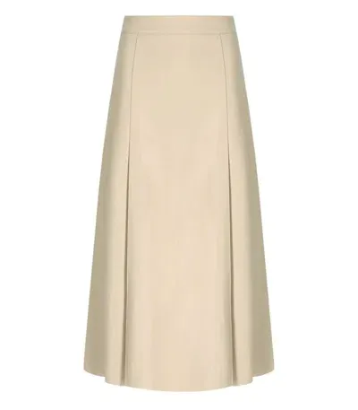 Essentiel Antwerp Geeuw Cream Midi Skirt In White