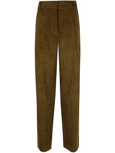 Essentiel Antwerp Geranium Corduroy Pants In Green