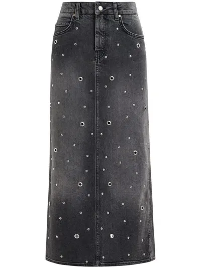 Essentiel Antwerp Geyelet Straight Skirt In Grey