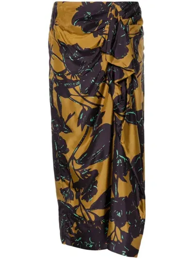 Essentiel Antwerp Glavia Midi Skirt In Brown