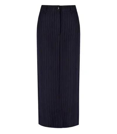 Essentiel Antwerp Glossary Navy Blue Midi Skirt