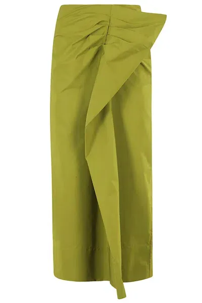 Essentiel Antwerp Guga Midi Length Skirt In Green