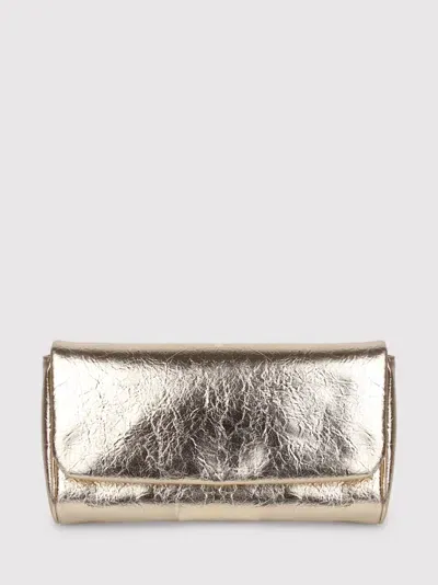 Essentiel Antwerp Metallic Clutch In Gold