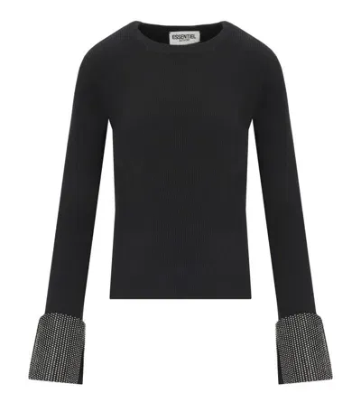 Essentiel Antwerp Gomi Rib-knit Sweater In Black