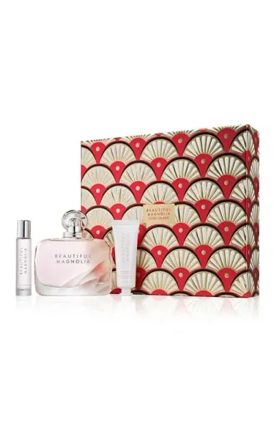 Estée Lauder Beautiful Magnolia Deluxe Perfume + Hand Cream Trio Holiday Gift Set $204 Value In No Color