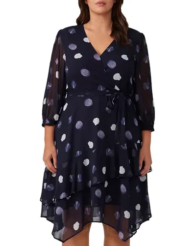 Estelle Plus Begin Again Asymmetric Dress In Navy/milk