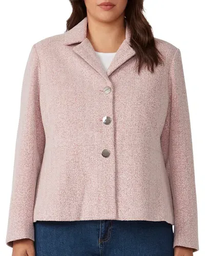 Estelle Plus Cropped Floater Jacket In Dusty Pink