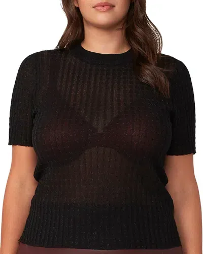 Estelle Plus Giselle Knit Tee In Black