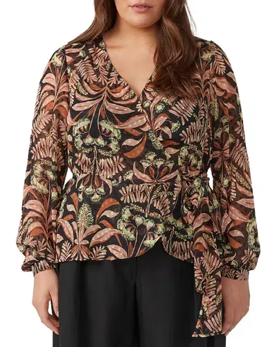 Estelle Plus Thalia Blooms Top In Print